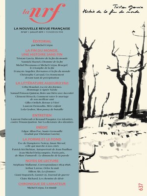 cover image of La Nouvelle Revue Française N° 637